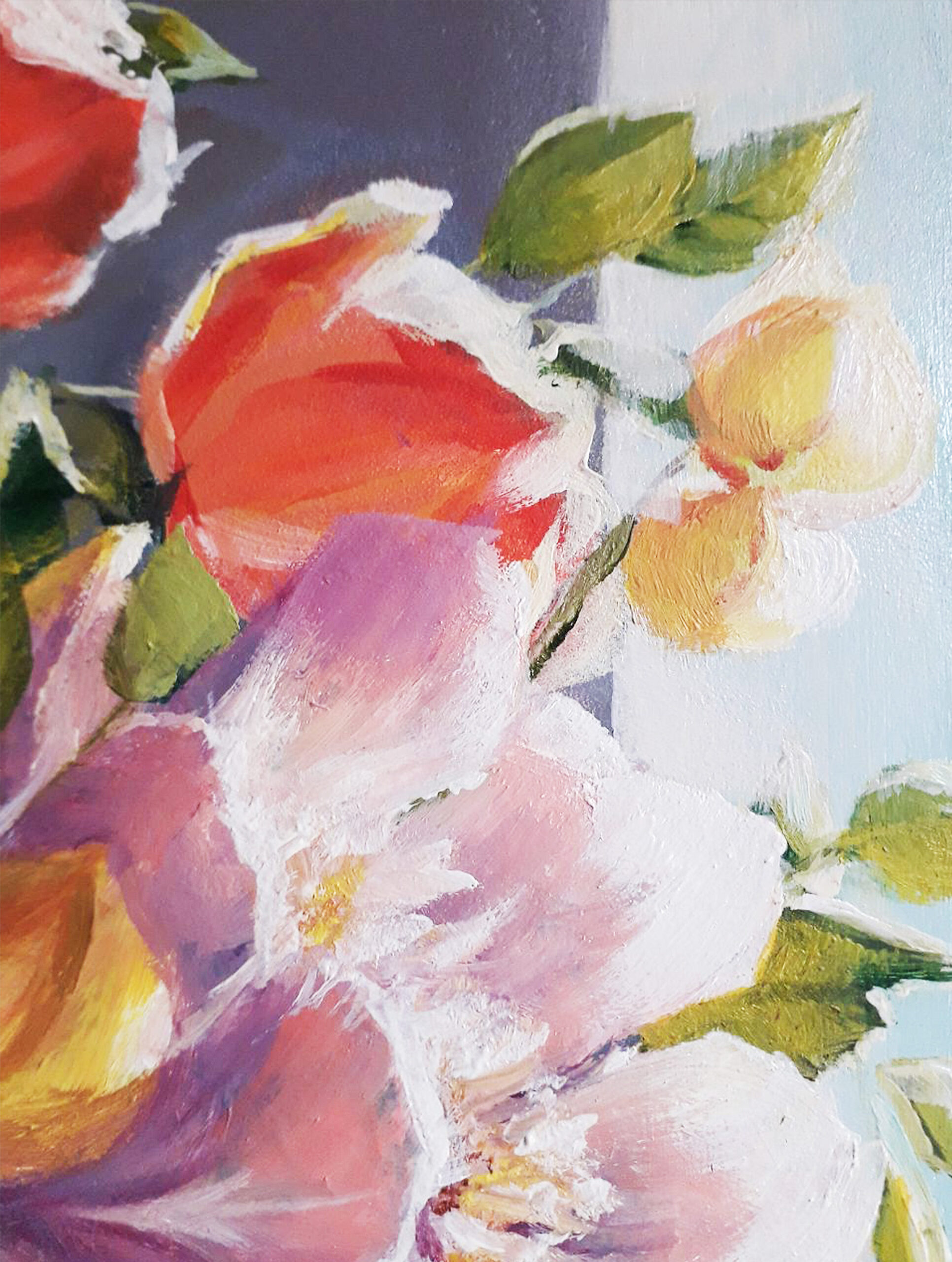 Original oil painting. Flowers for your beloved. 14.3 x 17.6 inches - Image 5