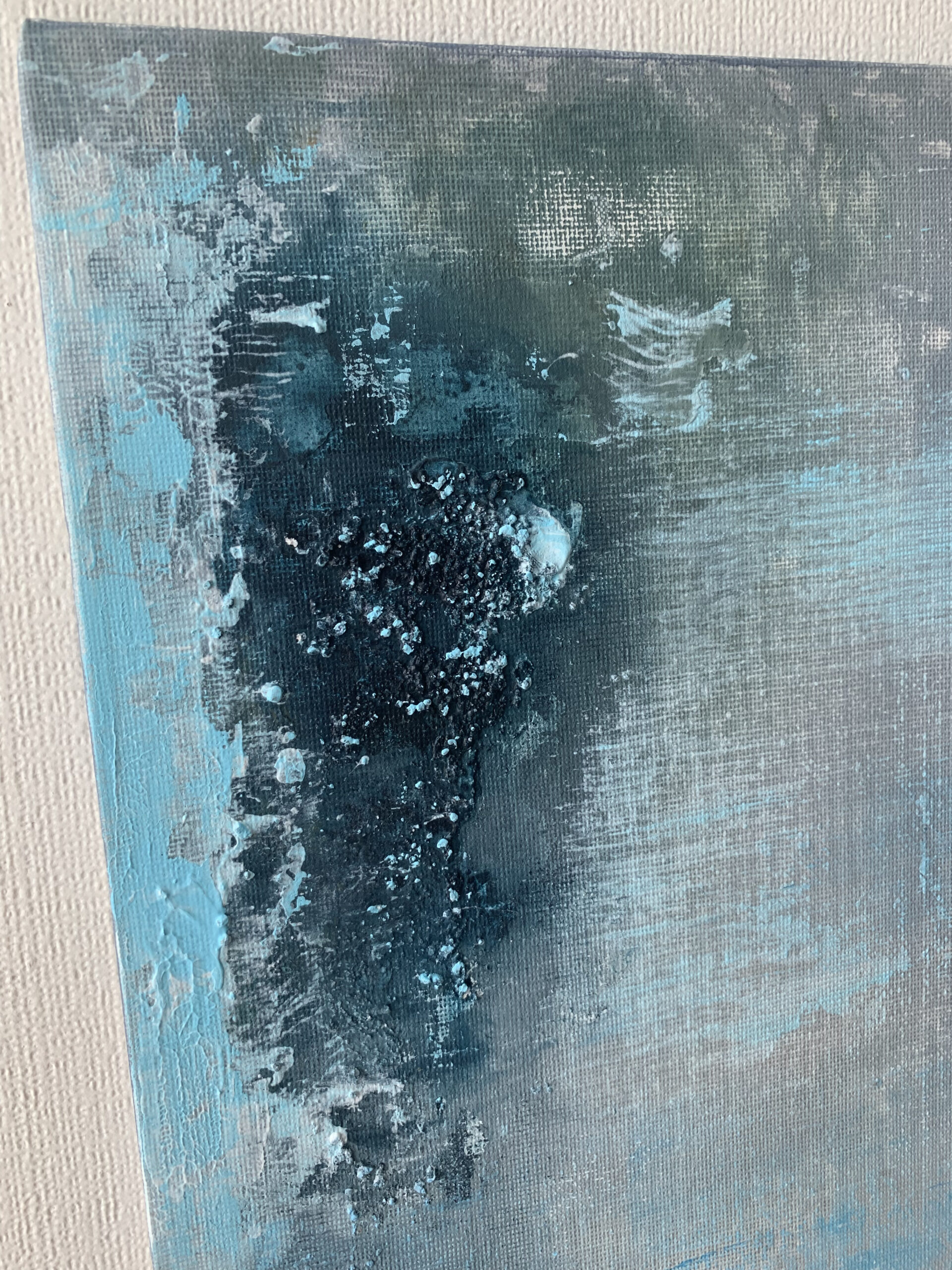 Abstract Acrylic Painting On Canvas On Cardboard