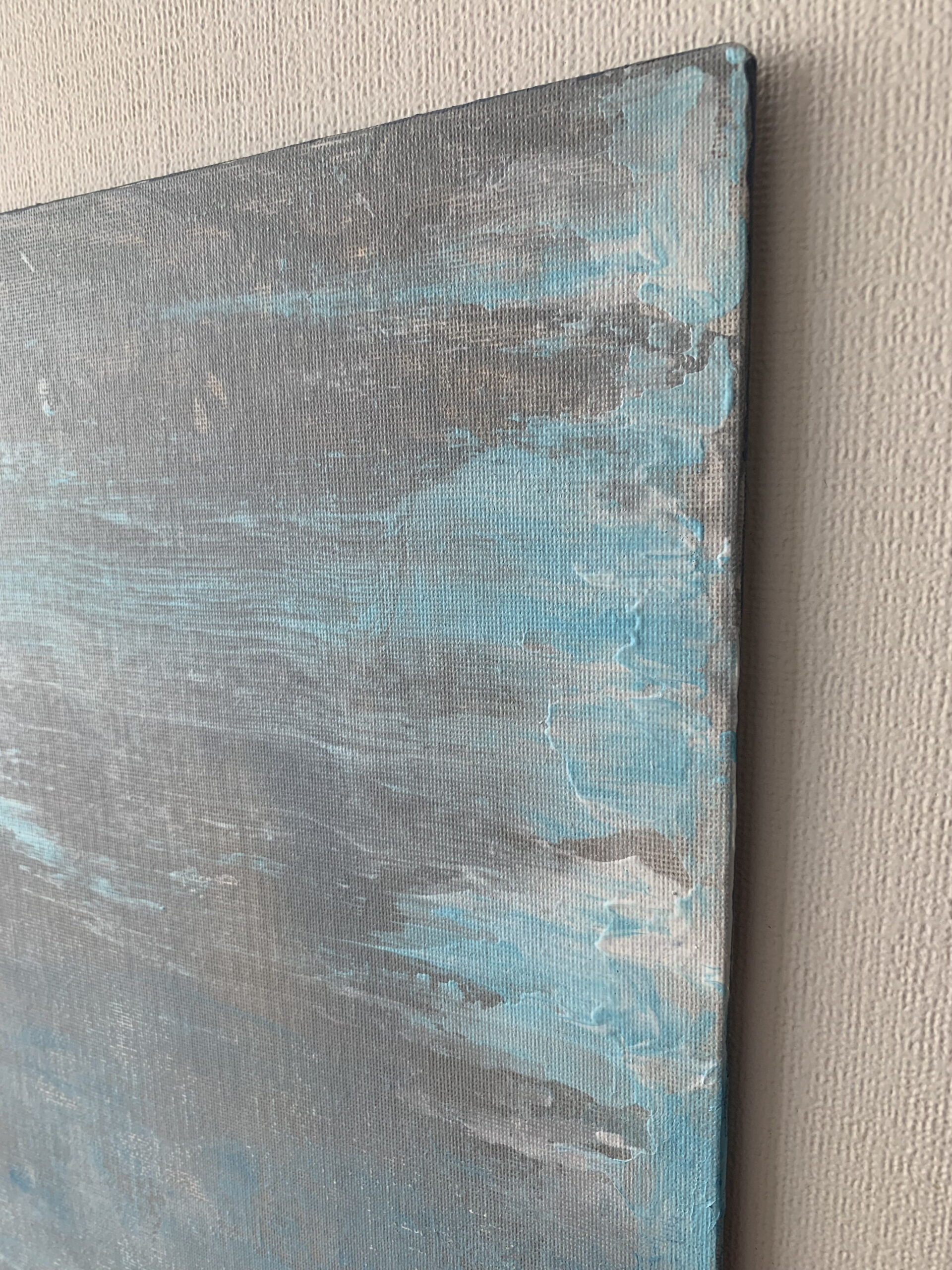 Abstract Acrylic Painting On Canvas On Cardboard