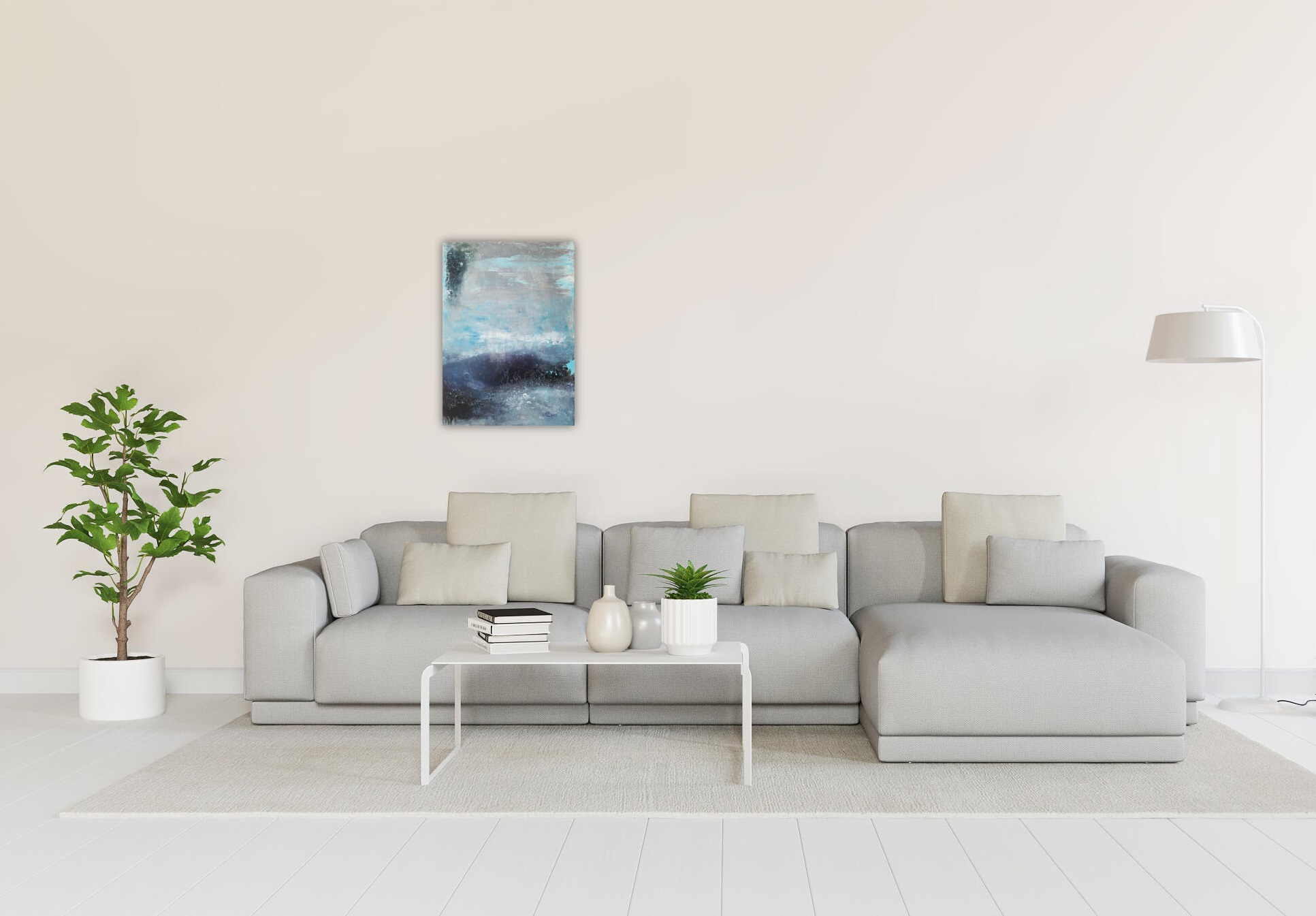 Abstract Acrylic Painting On canvas On Cardboard