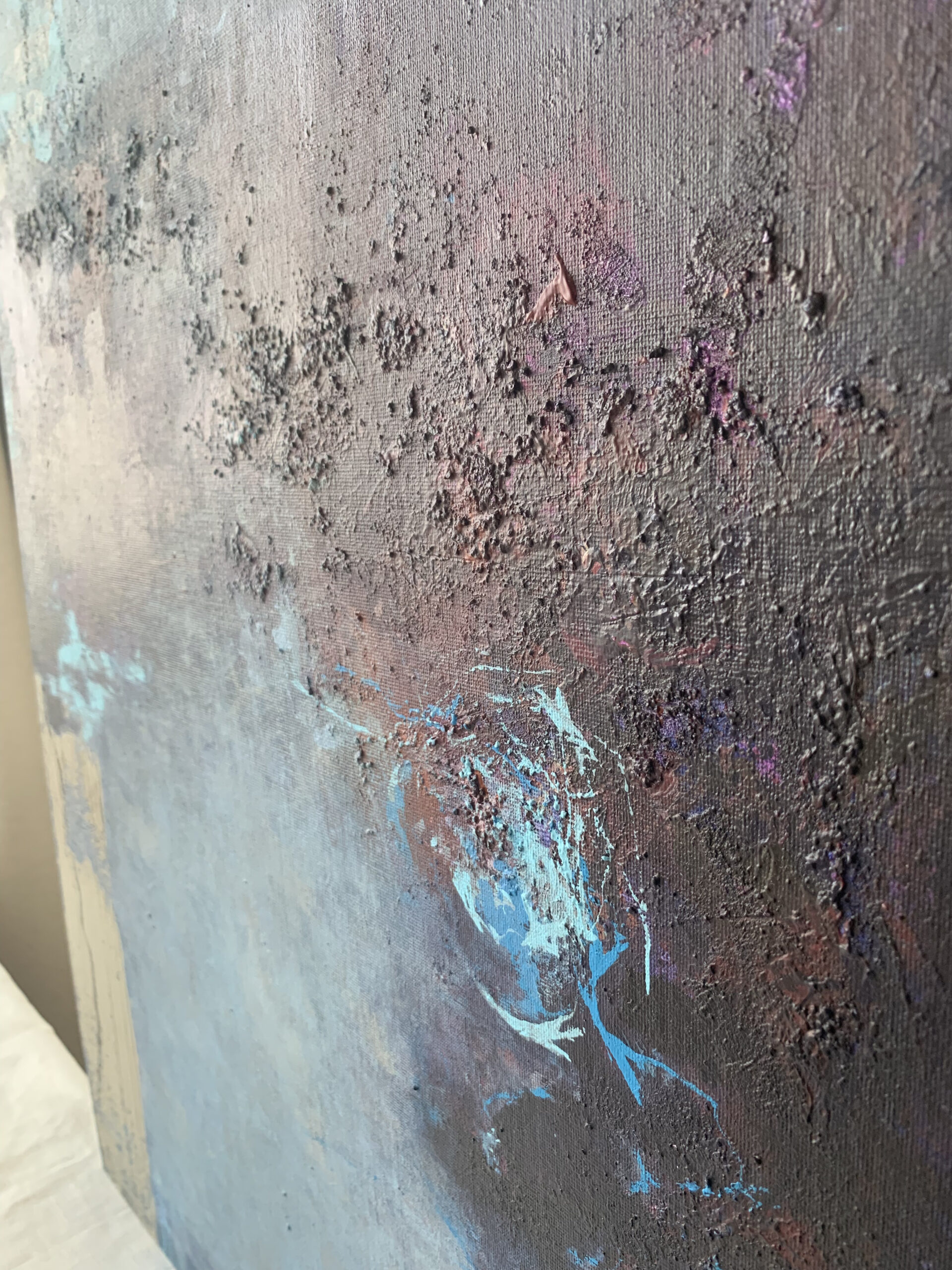 Abstract Acrylic Painting on canvas on cardboard