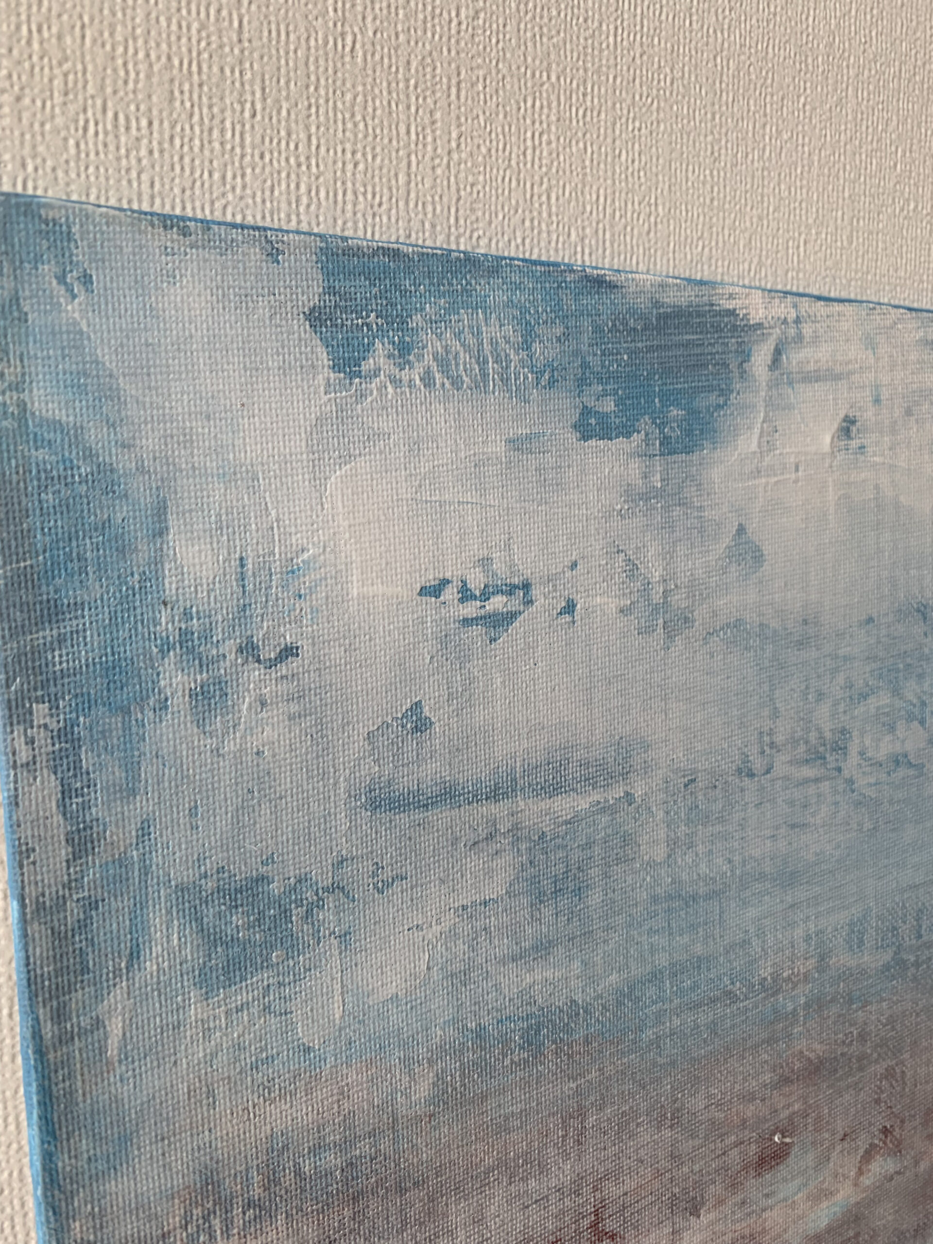 Abstract Acrylic Painting On Canvas On Cardboard