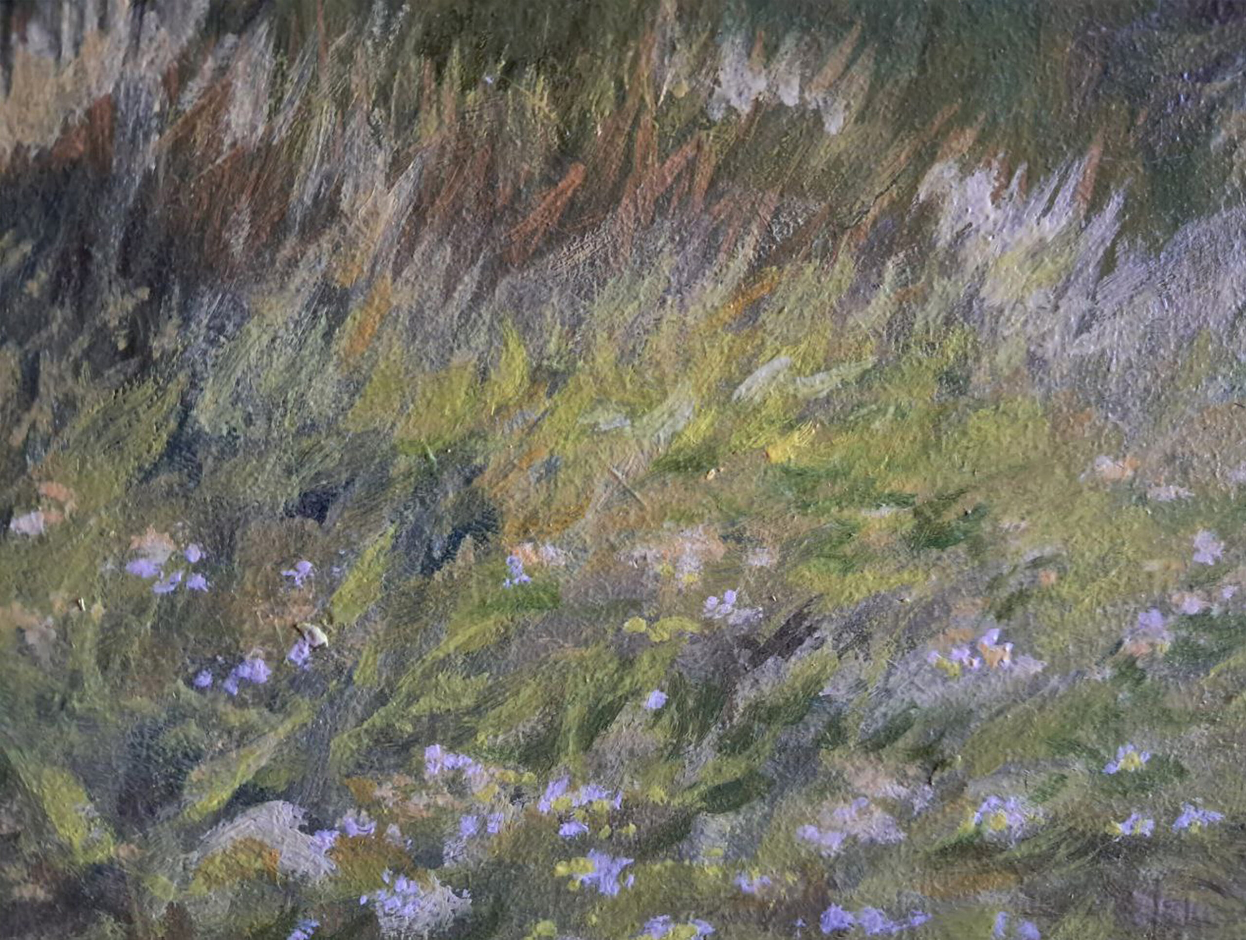 Original oil painting – “On banks of the river Uzh”. Oil on primed fiberboard 17.5 x 13.5 in - Image 9