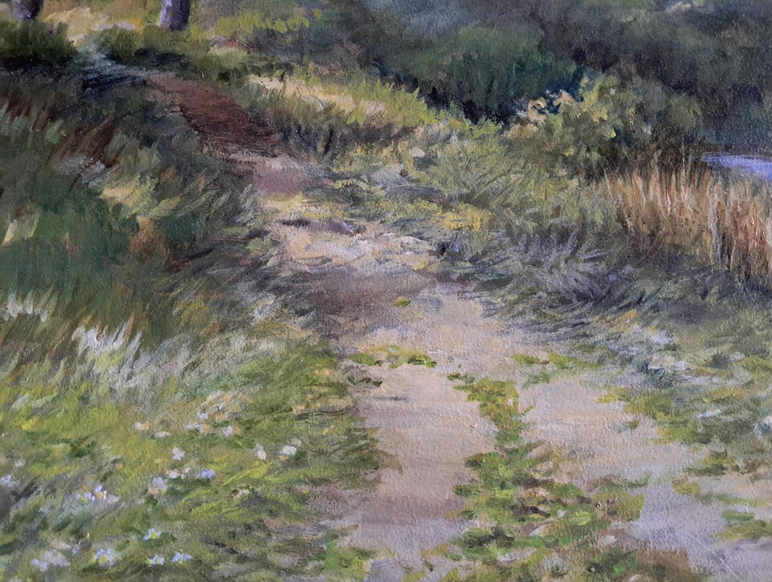 Original oil painting – “On banks of the river Uzh”. Oil on primed fiberboard 17.5 x 13.5 in - Image 7