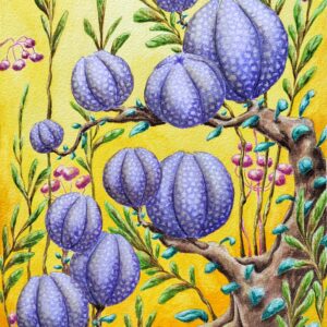 Watercolor Painting, Amethyst Blossoms, Botanical Art