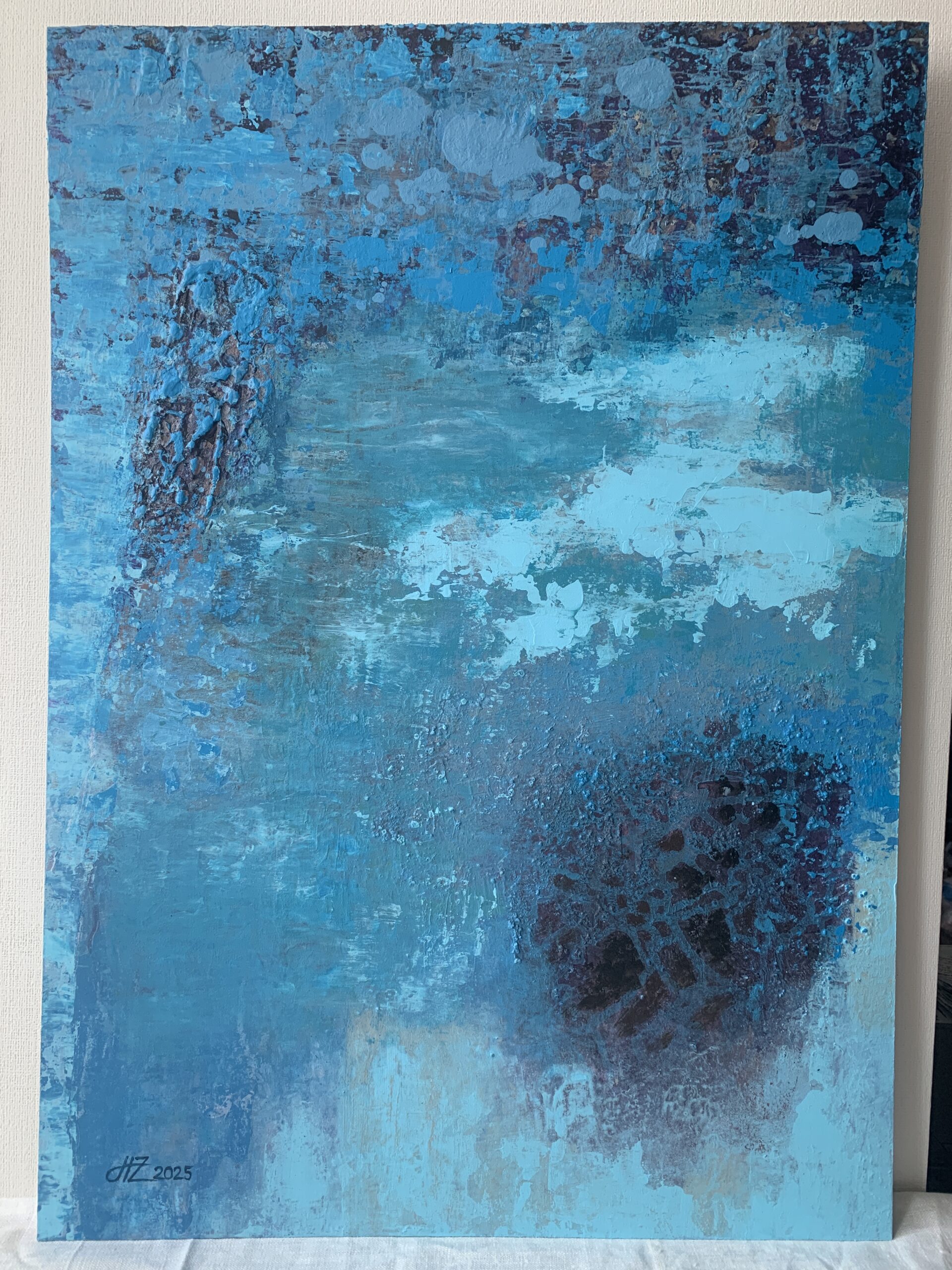 Abstract Acrylic Painting On Hardboard