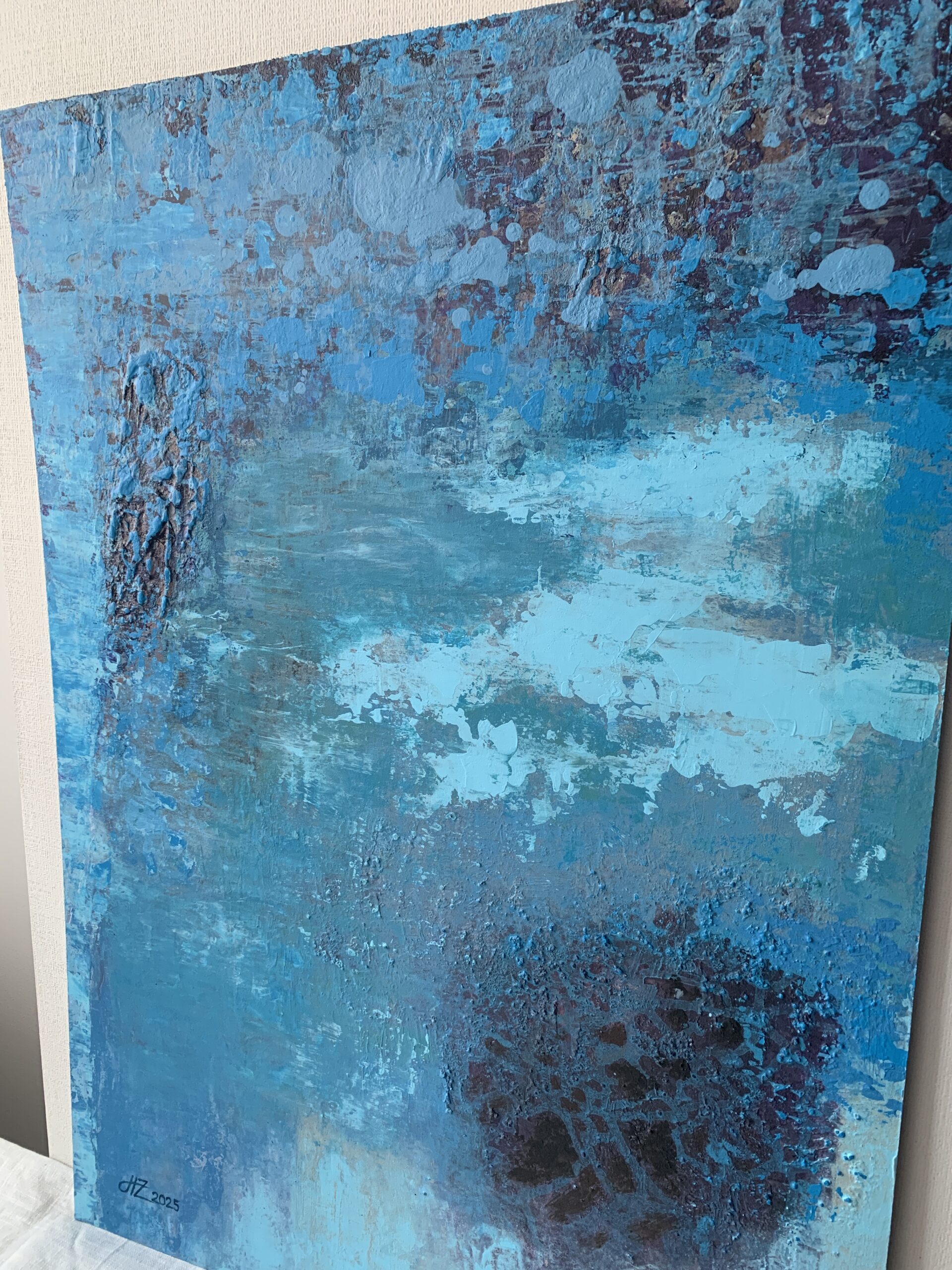 Abstract Acrylic Painting On Hardboard