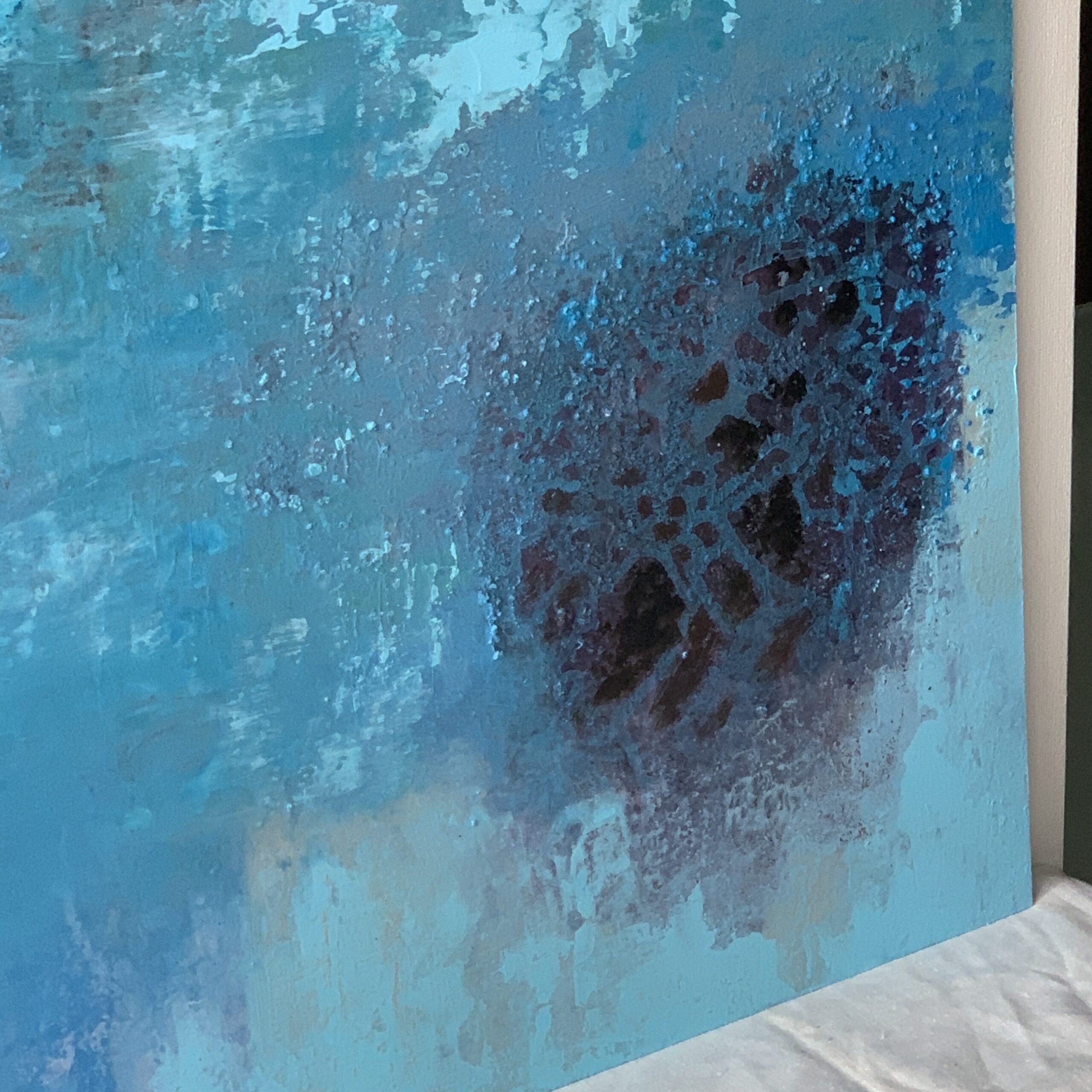 Abstract Acrylic Painting On Hardboard