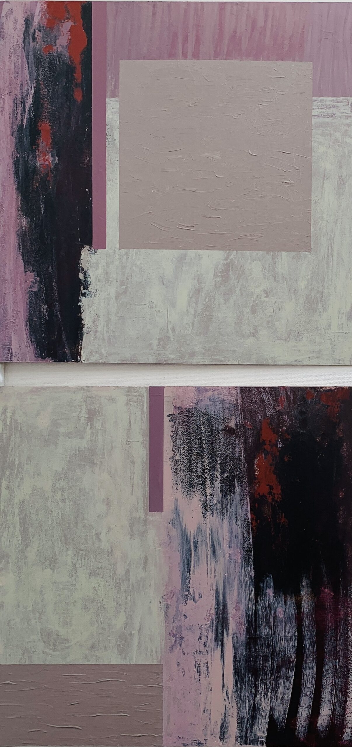 Abstract Acrylic Painting On Hardboard “Silence” 15,7 x 15,7 inches (40 x 40 см) - Image 5