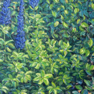 Lupine Painting on Canvas – Original Acrylic Floral Artwork – Botanical Wall Art