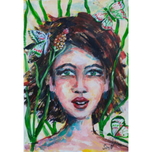 ALICE. IN WONDERLAND - modern acrylic painting for cozy house