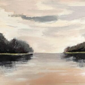 Evening Landscape Trees and Lake