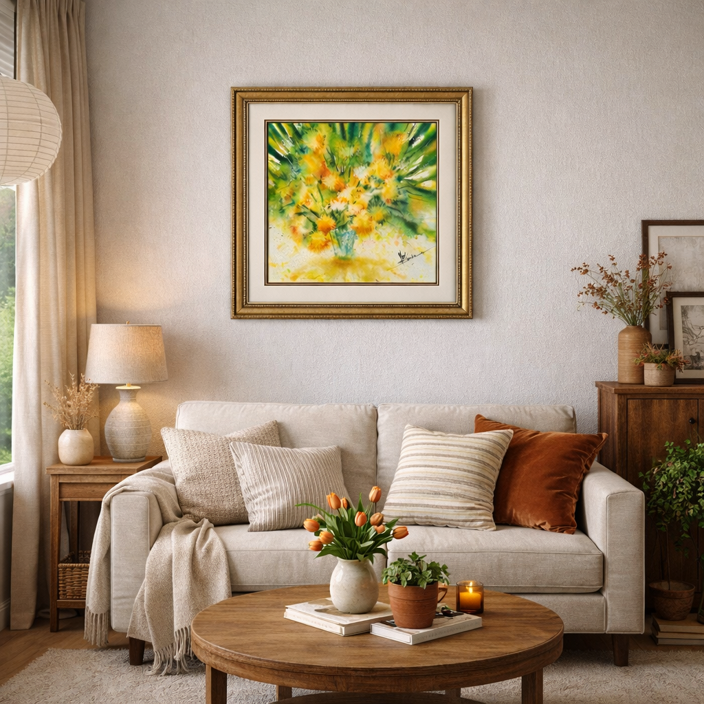 Sunny Bouquet - Original Watercolor Painting - Image 6