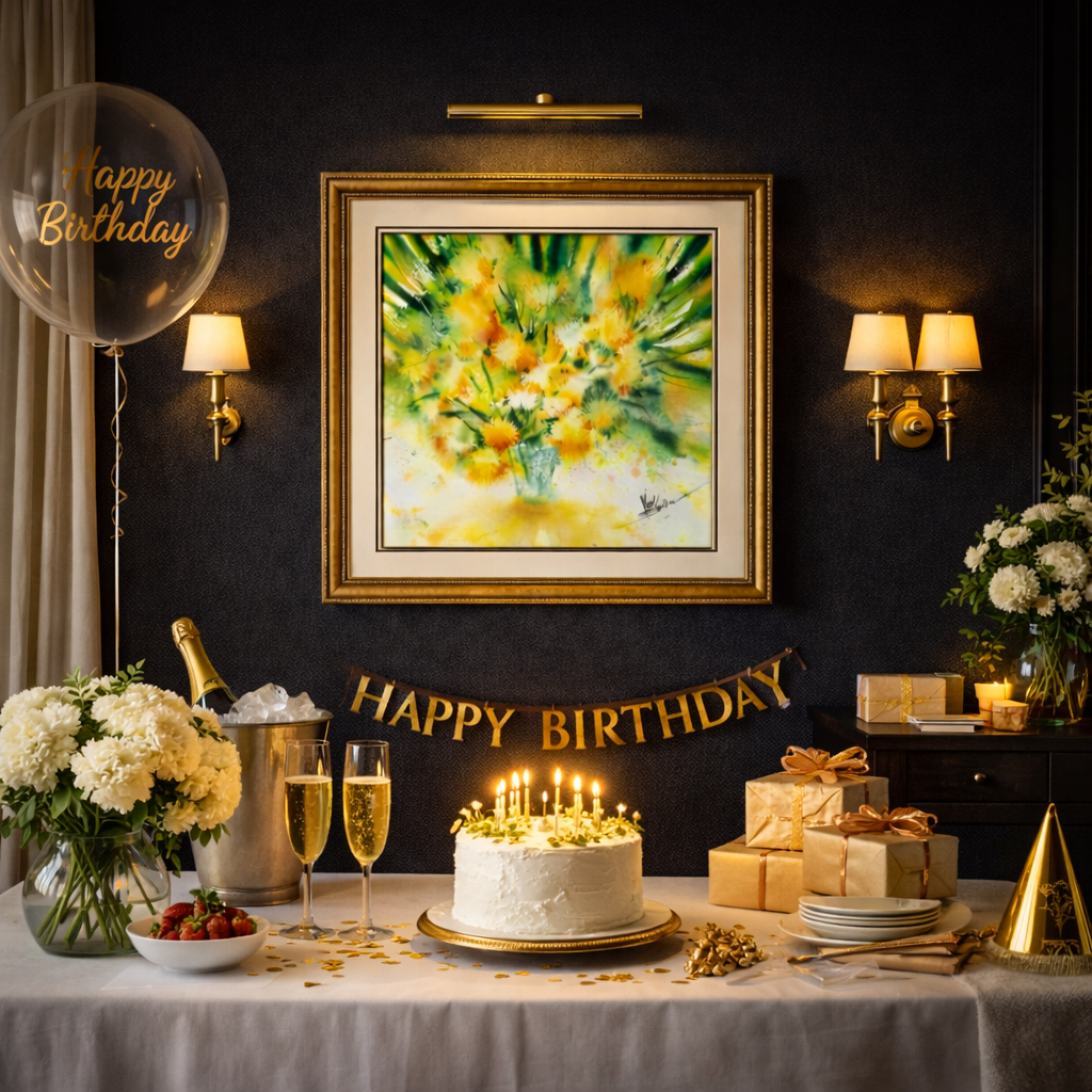 Sunny Bouquet - Original Watercolor Painting - Image 8