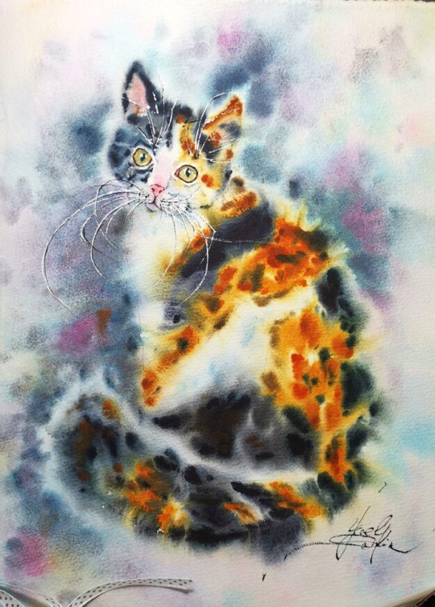 Calico Dreams - Original Watercolor Painting