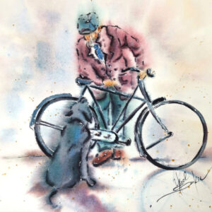 On the Street - Original Watercolor Painting