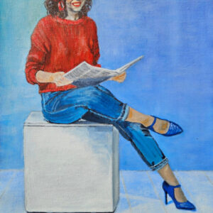 Woman Reading Newspaper