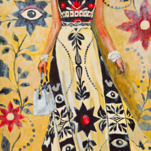 Woman in Evil Eye Dress