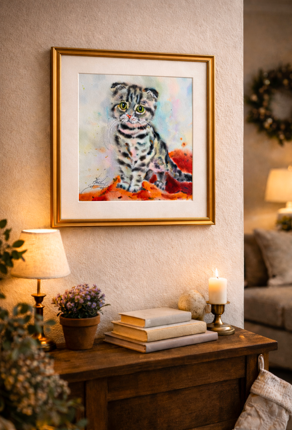 Whiskers of Wonder - Original Watercolor Painting - Image 3