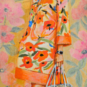 Orange Floral Dress Fashion