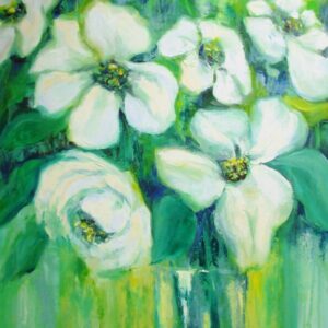 White flowers in vase