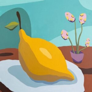 Lemon on a Blue Plate