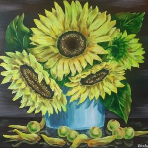 Sunflowers in a Flowerpot